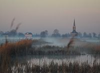 Mistige zonsopkomst