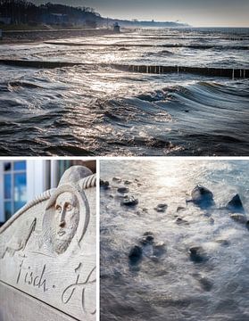 Dromen van de zee: Winterstorm op de Oostzee van Christian Müringer