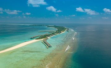 Het eiland Malediven in de Indische Oceaan van Patrick Groß