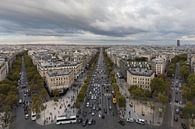 The Champs Elysées from the Arc de Triomphe in Paris by MS Fotografie | Marc van der Stelt thumbnail