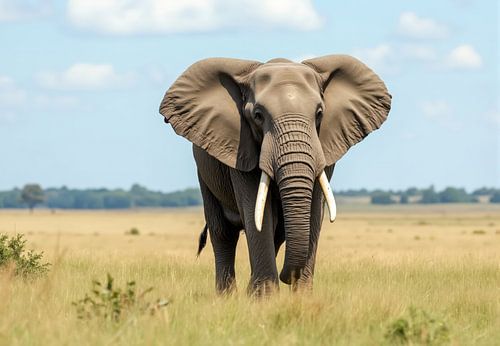 Afrikaanse olifant in grasland