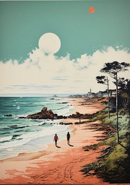 Strand Poster Meer Kunstdruck Maritim von Niklas Maximilian