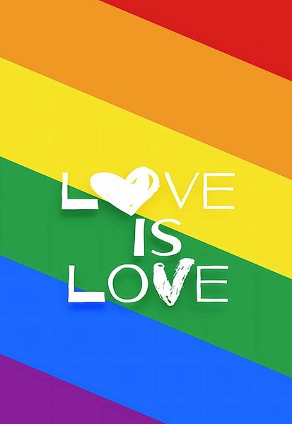 Liebe ist Liebe Regenbogen-Streifen von Art Kingdom