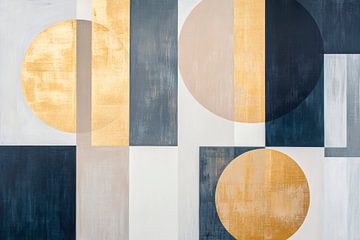Geometric harmony with gold accents by Poster Art Shop