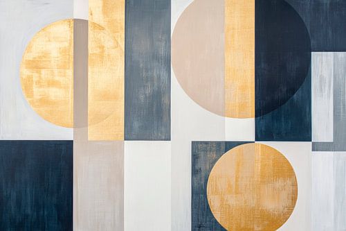 Geometrische harmonie met gouden accenten