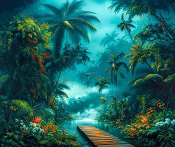 Jetée dans la forêt tropicale