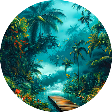 Pier in het regenwoud