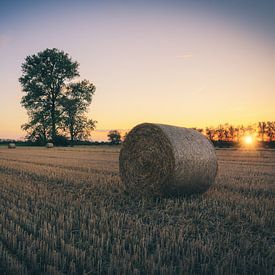 Hay bales in the sunset by Skyze Photography by André Stein