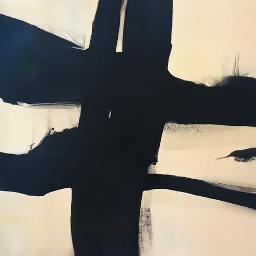 Abstrakte Grafik in Dunkelblau