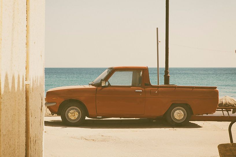 Red pickup_from the series_ Tinseltown by Pascale Hustings