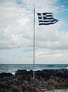 Vlag van Griekenland op Kreta van Dani'el Van den Berg thumbnail