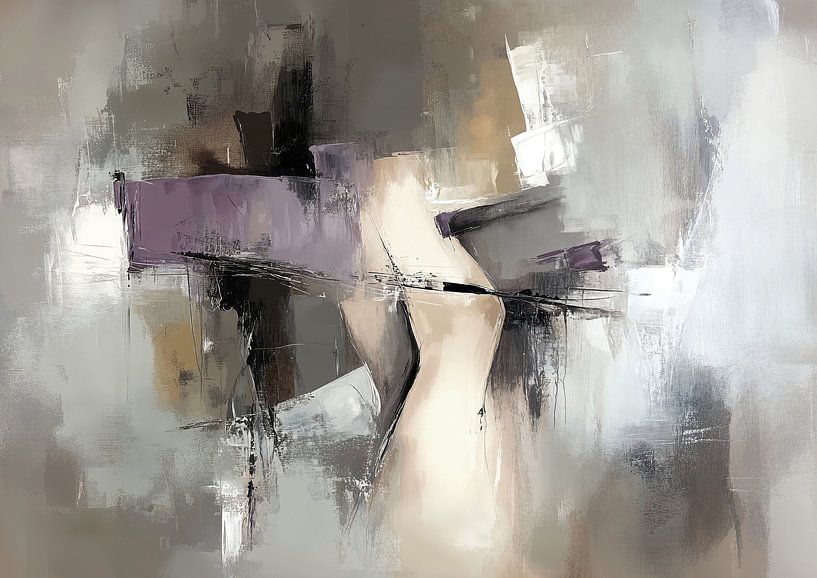 Motion Silhouette by Abstract Painting
