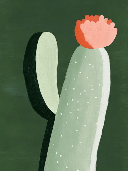 Cactus, minimalisme, illustration par Studio Allee