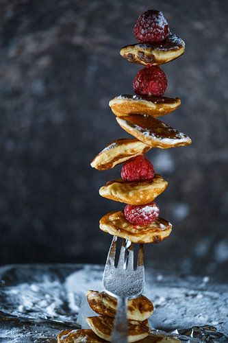 Poffertjes met frambozen