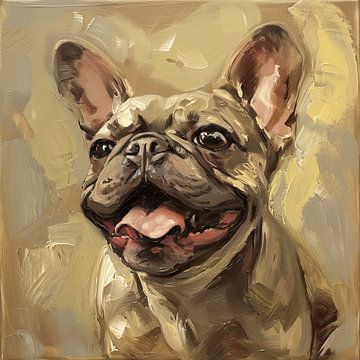 Bulldogge Porträt | Bulldogge von Wunderbare Kunst