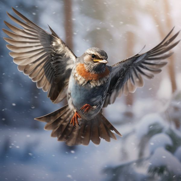 Bird flying by Ellen Reografie