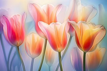 Des tulipes colorées sur Imagine