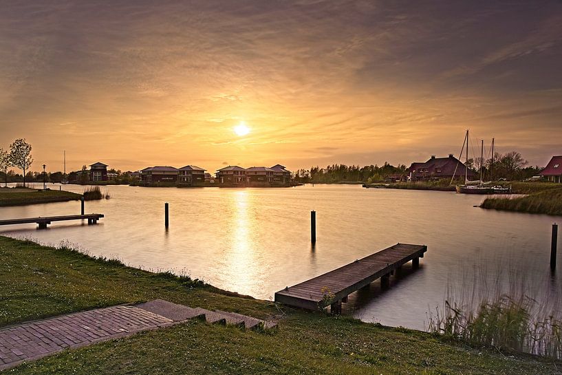 Zonsondergang in Esonstad van Rob Boon