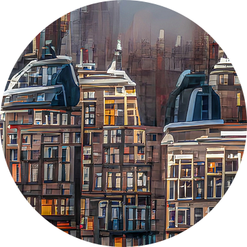 Amsterdamse grachtenpanden van Bert Nijholt