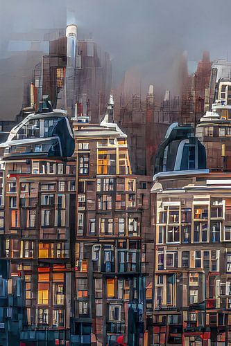 Amsterdam canal houses by Bert Nijholt