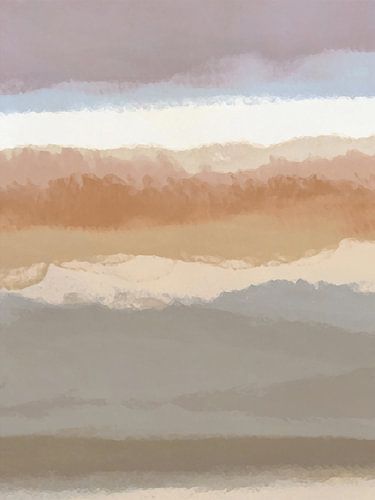 Strips 7 | Minimal Pastel Abstract Landschap