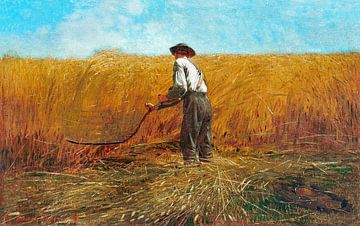 The Veteran in a New Field (1865) by Winslow Homer. van Studio POPPY