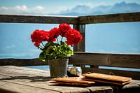 Tafelversiering in een Oostenrijkse berghut