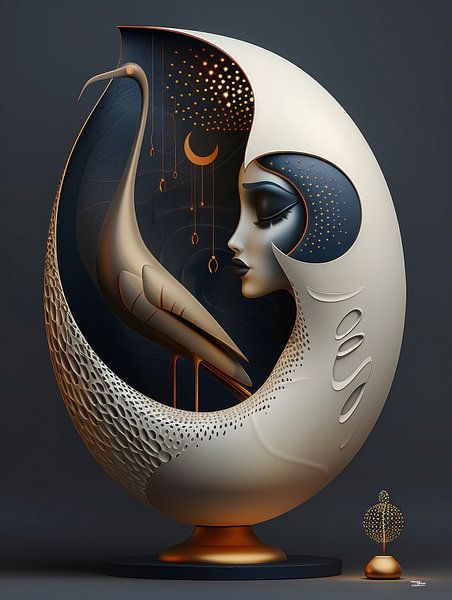 sculpture from animal and man by Gelissen Artworks