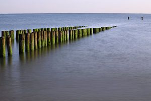 Brise-lames sur la côte néerlandaise