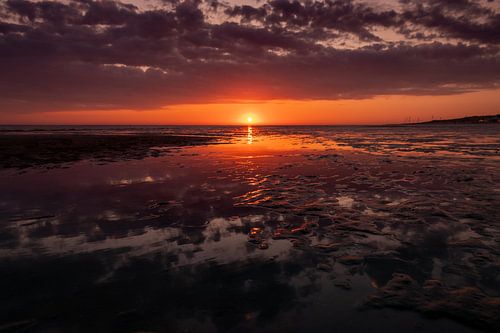 coucher de soleil sur la plage