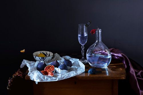 Stillleben 'Feigen und Pflaumen