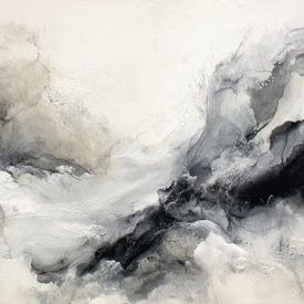 Abstract Painting - Beige Grey Calm and Minimalist by Joriali Abstract