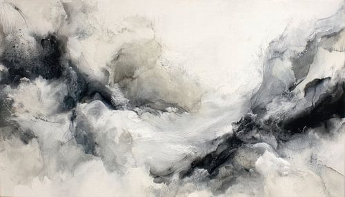 Abstrakte Malerei - Beige Grau Ruhig und Minimalistisch von Joriali Abstrakte Kunst