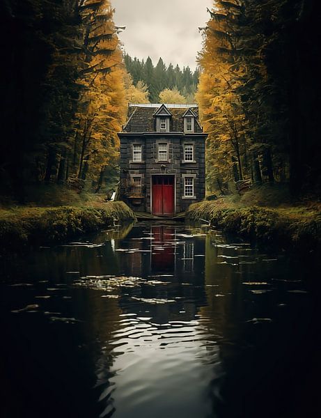 Haus am Fluss von fernlichtsicht