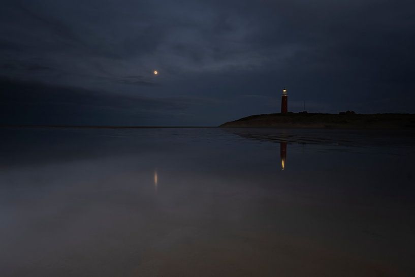Sunset lighthouse Texel by Freddy Van den Buijs