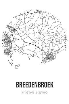 Breedenbroek (Gelderland) | Landkaart | Zwart-wit van Rezona