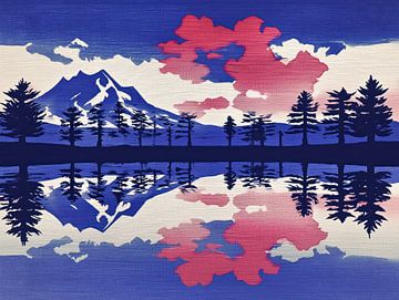 Evening over the Lake by Thea