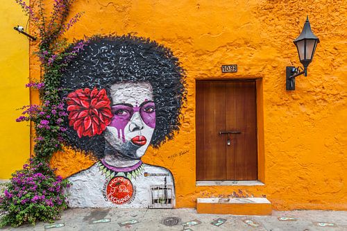 Wall painting in Cartagena, Colombia