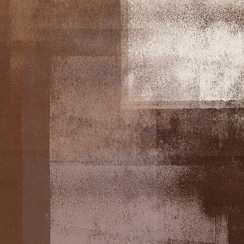 Abstracte kunst in roestbruin en wit. Set van 2. Nr. 2