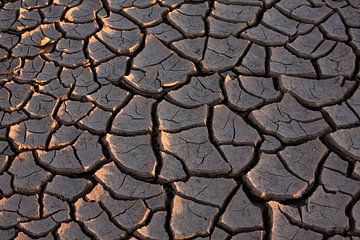Terugtrekkende aarde - droge scheuren in de woestijn van Namibië van WeltReisender Magazin
