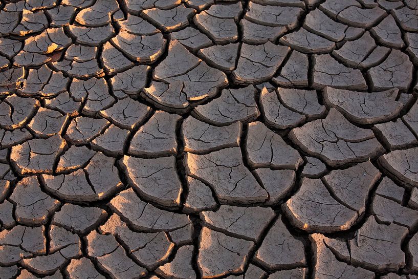 Earth in retreat - dry cracks in the Namibian desert by WeltReisender Magazin