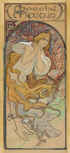 Chocolat Mexicain van Alphonse Mucha
