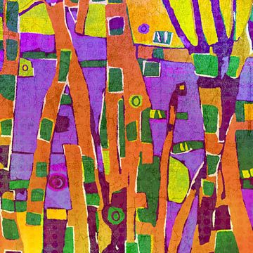 Avondwandeling tussen paarse en groene velden van Anna Marie de Klerk