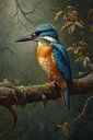 Kingfisher on the Branch by Emil Husstege thumbnail