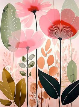 Graphic Garden: Harmony in Botanical Forms by Color Square