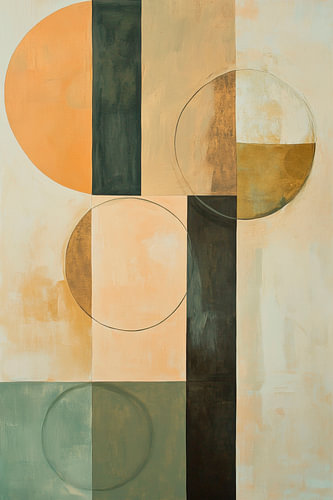 Geometrische harmonie in zachte tinten