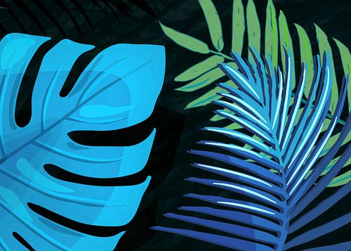 TROPICAL LEAVES & BLACK no3c2