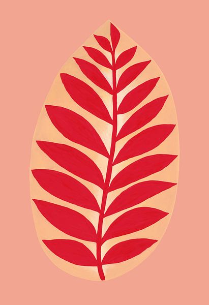 Agot (rood &amp; koraal) van Rosana Laiz Blursbyai