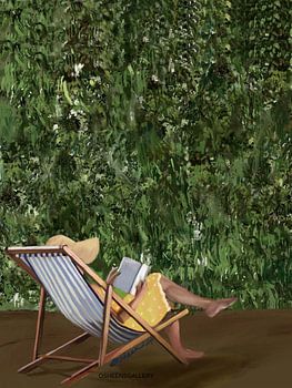 Lecture dans le jardin