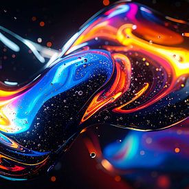 Nahaufnahme von Cyber-Elementen aus Dispersionsglas von Mustafa Kurnaz